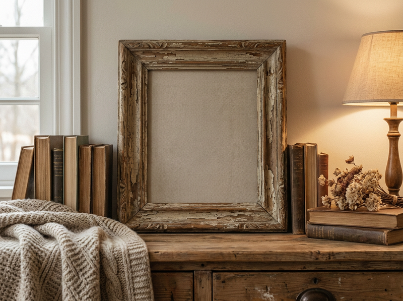 Vintage Wood Picture Frame